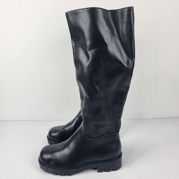 Nine West Women's Zip Up Knee High Fashion Boots Black Size 7.5M - Picture 2 of 16